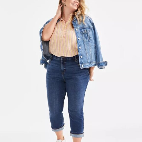 STYLE & CO TUMMY CONTROL MID RISE CROPPED CAPRI - 10 - Picture 1 of 10